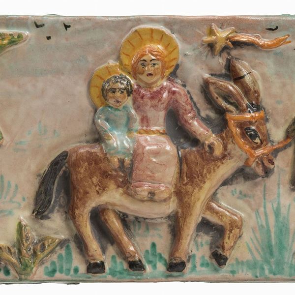 BASSORILIEVO IN CERAMICA DI RICHARD DÖLKER, M.A.C.S. VIETRI 1938