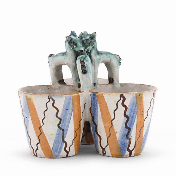 VASO DI VIETRI ATTRIBUITO A GUIDO GAMBONE, ANNI '30