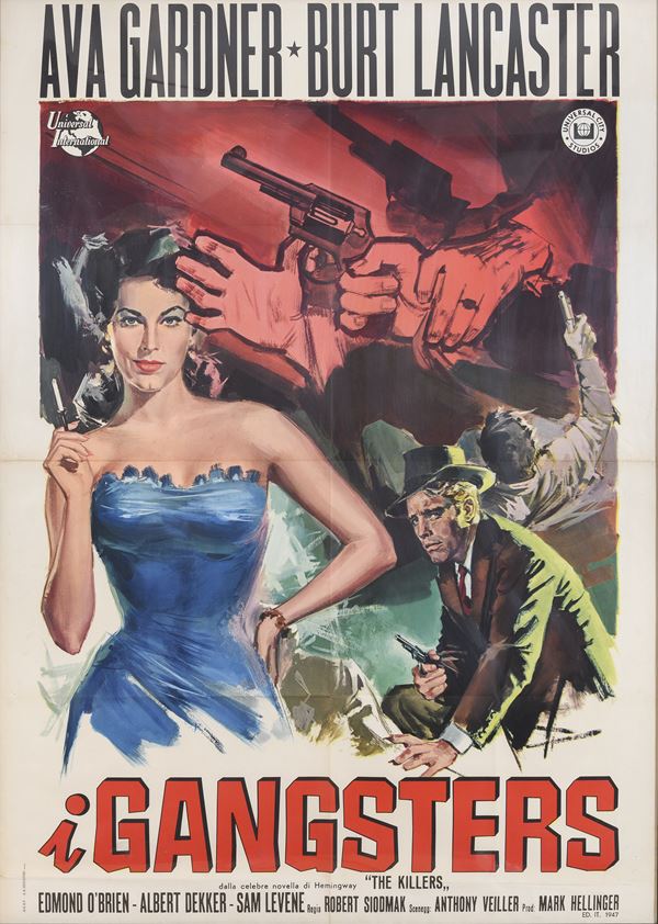 MANIFESTO ORIGINALE DEL FILM I GANGSTERS, 1946