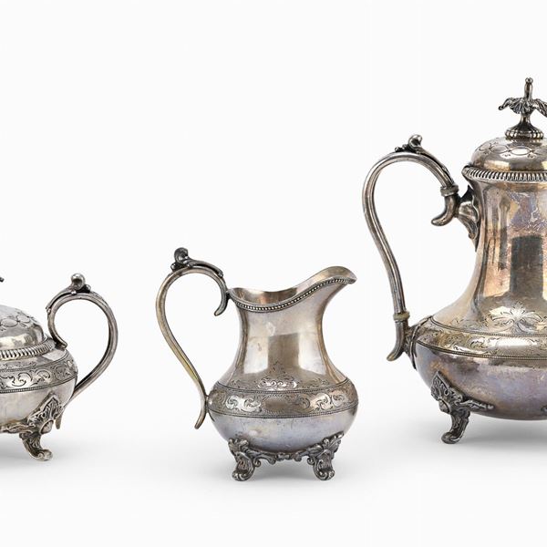 SET DA CAFFE' IN SILVERPLATED, INGHILTERRA 1890 ca.