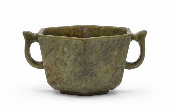 TAZZA IN PIETRA DURA, CINA