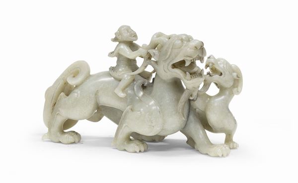 GRUPPO IN GIADA, CINA XII - XIII SECOLO
