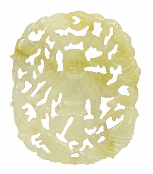 PLACCA IN GIADA, CINA PRIMA METÁ XX SECOLO