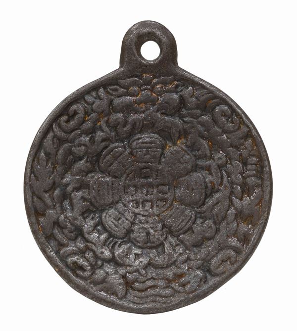 PENDENTE IN BRONZO, TIBET INIZIO XX SECOLO