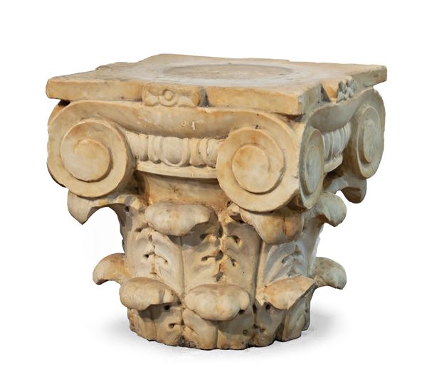 CAPITELLO IN MARMO BIANCO, INIZI XX SECOLO