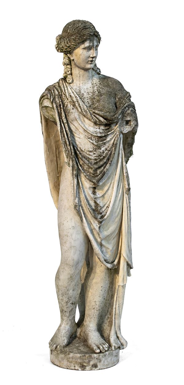 STATUA DI VENERE IN MARMO BIANCO, XIX SECOLO