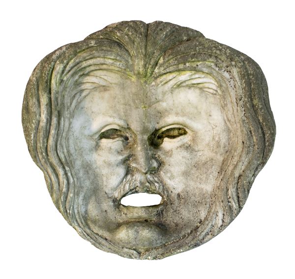 BOCCA DI FONTANA IN MARMO BIANCO, FINE XVIII SECOLO
