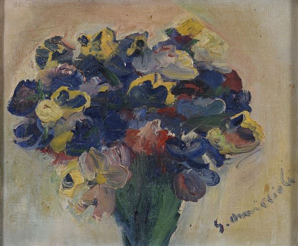 DIPINTO VASO DI FIORI DI GIOVANNI OMICCIOLI