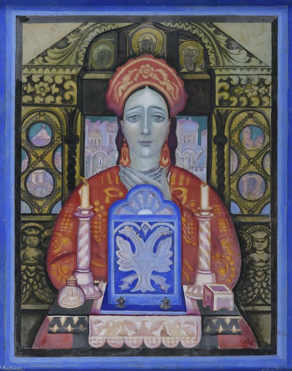 DIPINTO SACERDOTESSA DI LEONID E RIMMA BRAILOWSKIJ