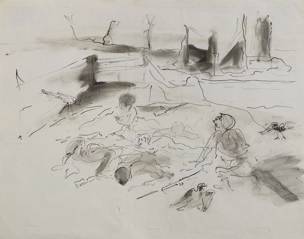 DISEGNO SOLADATI CADUTI DI ANDREA SPADINI