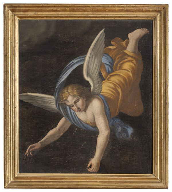 DIPINTO ANGELO IN VOLO DEL SEICENTO