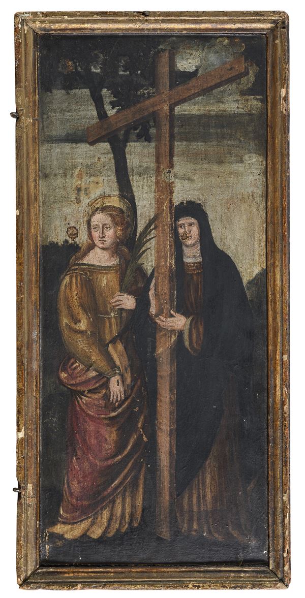 COPPIA DI ANTE DI CIBORIO DIPINTE DEL XVI SECOLO