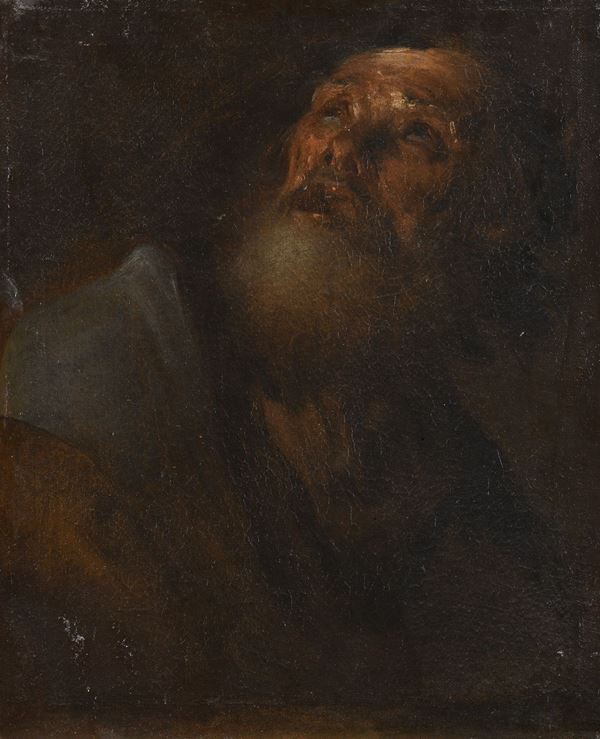VOLTO DI SAN MATTEO  DI PITTORE ROMANO DEL SEICENTO