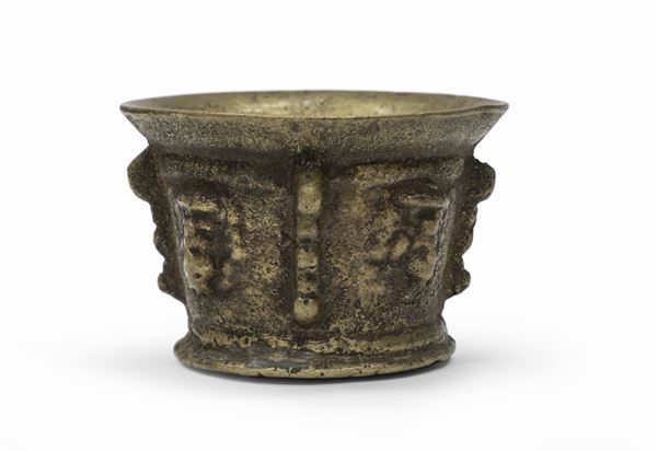 RARO MORTAIO IN BRONZO, XVII SECOLO