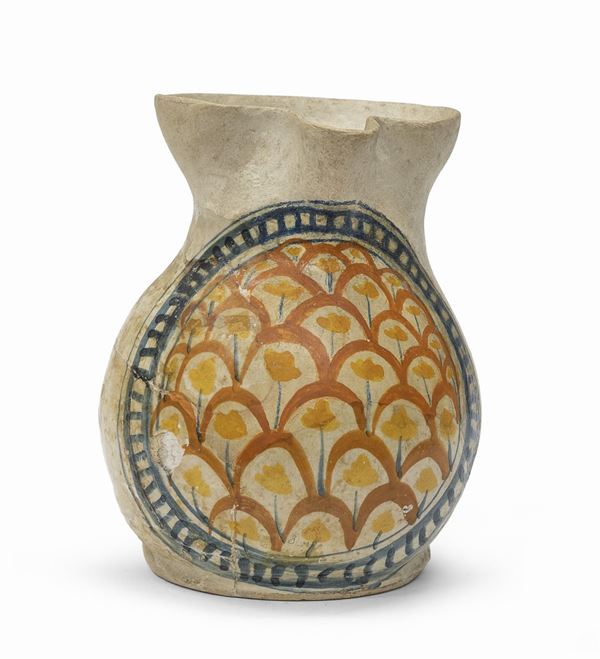 BROCCA IN MAIOLICA, ALTO LAZIO XVI SECOLO