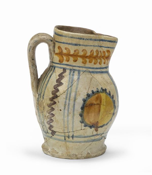 BROCCHETTA IN MAIOLICA, ALTO LAZIO XVI SECOLO