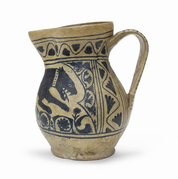 BROCCA IN MAIOLICA, PROBABILMENTE MONTELUPO XVI SECOLO