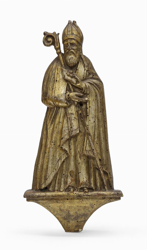 SCULTURA DA PARETE IN LEGNO DORATO, NAPOLI XVIII SECOLO