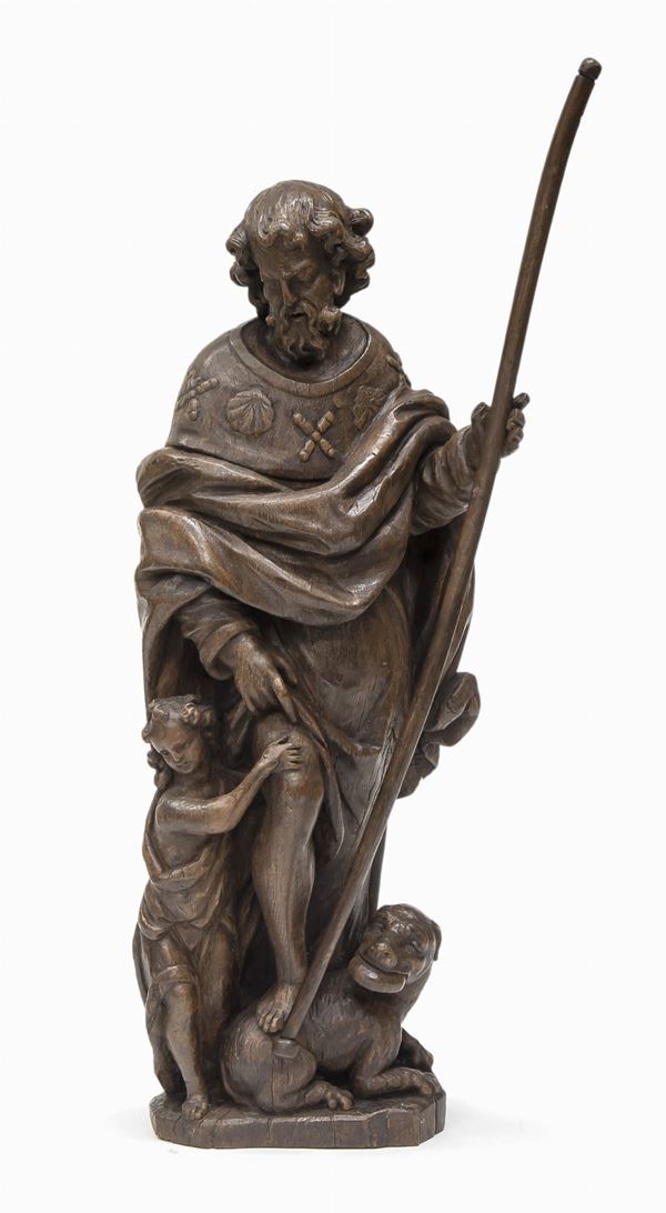 SCULTURA DI SAN ROCCO IN ROVERE, ITALIA SETTENTRIONALE