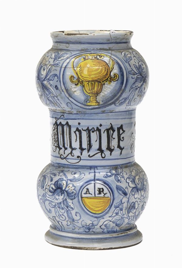 ALBARELLO IN MAIOLICA, NAPOLI XVIII SECOLO