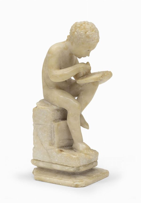 SCULTURA DELLO SCRIVANO IN ALABASTRO
