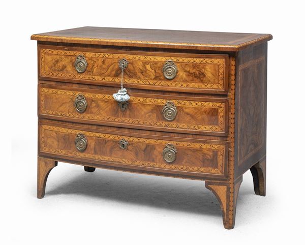 COMMODE INTARSIATA, EMILIA XVIII SECOLO