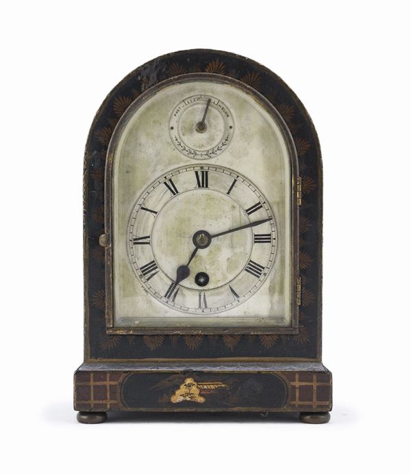 OROLOGIO DA TAVOLO A LACCA CINA, INGHILTERRA
