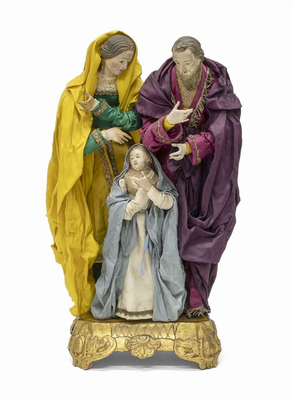 SACRA FAMIGLIA DA PRESEPE, NAPOLI XIX SECOLO