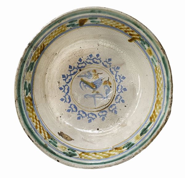 GRANDE CONCA IN CERAMICA, PUGLIE XIX SECOLO