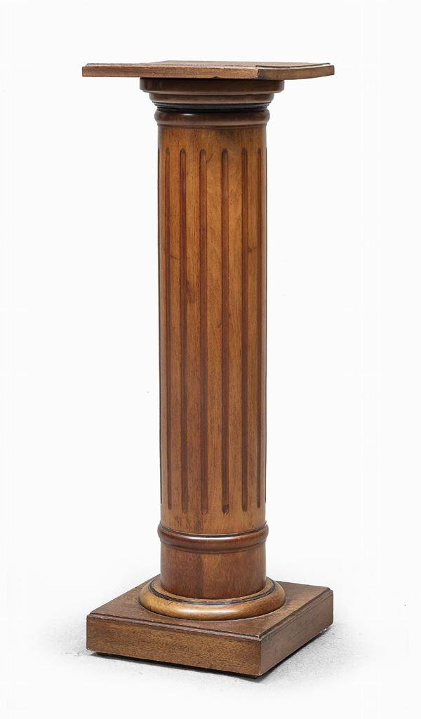 COLONNA IN LEGNO TINTO A ROVERE, INIZI XX SECOLO