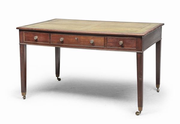 DESK TABLE DA CENTRO IN MOGANO, INGHILTERRA