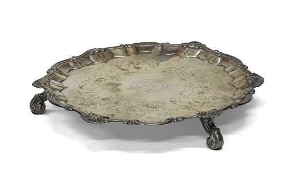 PICCOLO SALVER IN OLD SHEFFIELD, INGHILTERRA 1810/1840