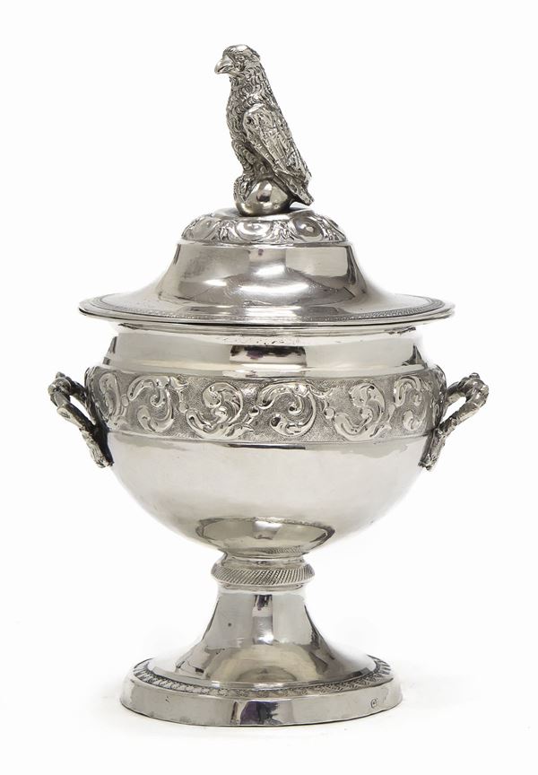 ZUCCHERIERA IN ARGENTO, NAPOLI 1830 ca.