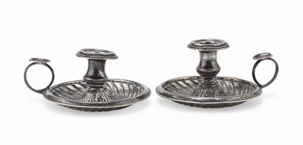 COPPIA DI BUGIE IN ARGENTO