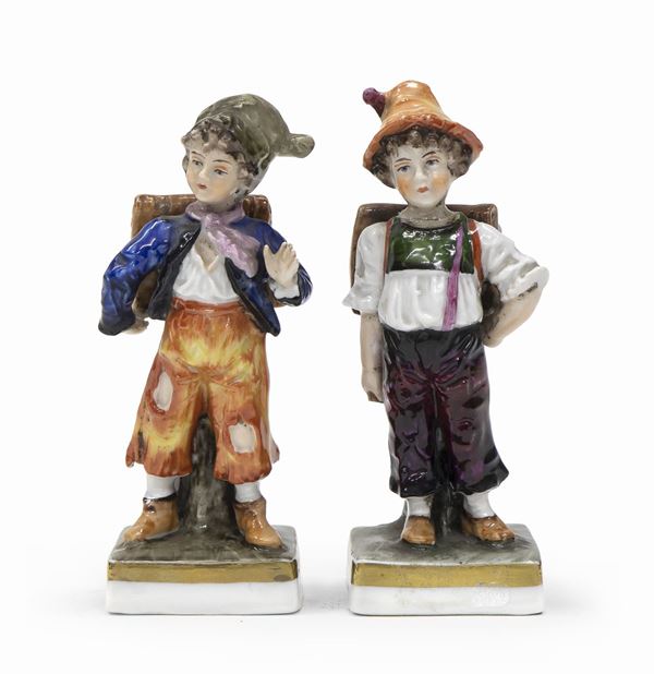 COPPIA DI SCULTURE IN PORCELLANA, GINORI