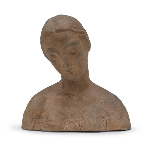 BUSTO IN TERRACOTTA F.TO F. TOMA