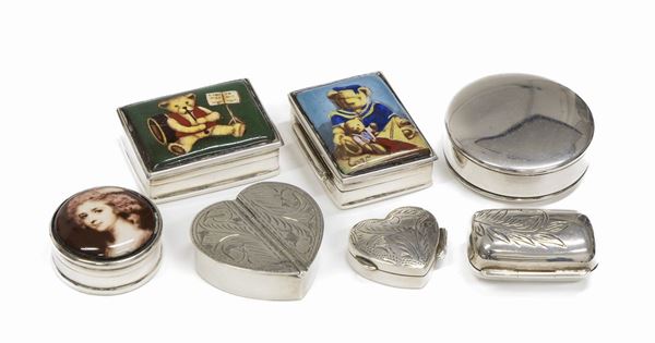 SETTE PORTA PILLOLE IN ARGENTO, INGHILTERRA POST 2000