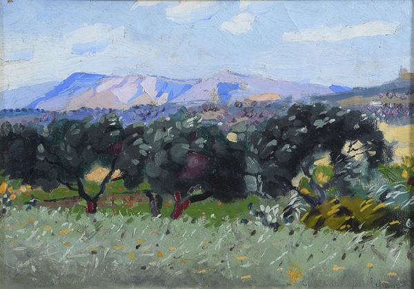 PAESAGGIO CON ULIVI DEL NOVECENTO