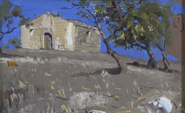 PAESAGGIO CON CASOLARE DEL NOVECENTO