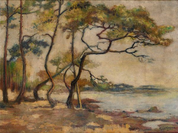 DIPINTO ALBERI PITTORE FRANCESCE DEL NOVECENTO