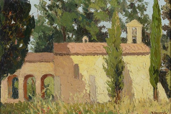 DIPINTO CHIESA DI CAMPAGNA F.TO R. BOUCARUT