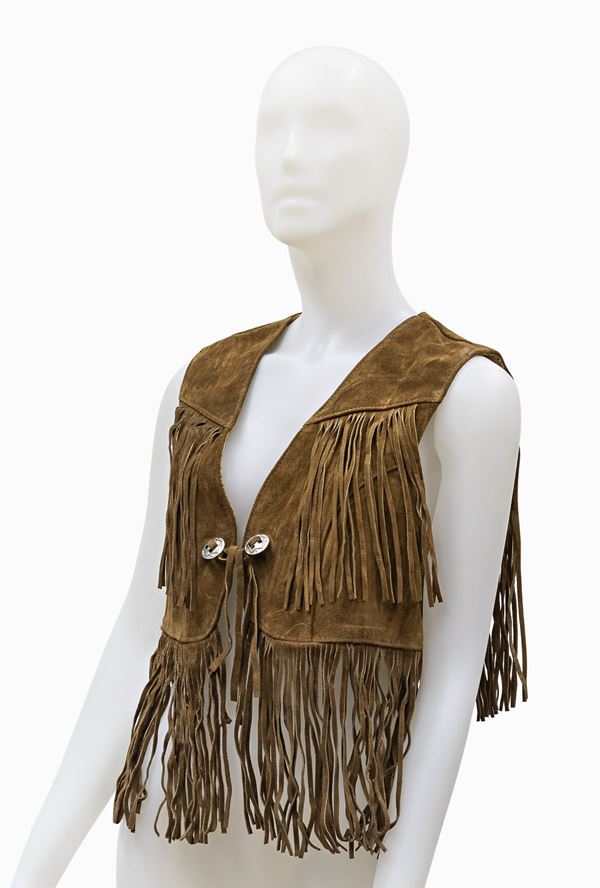 GILET CORTO DA DONNA, SCHOTT WESTERN MADE IN USA