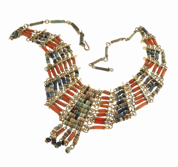 GIROCOLLO IN STILE ETNICO CON CORALLI