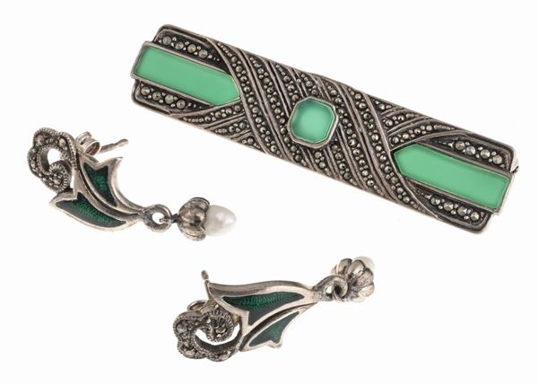 PARURE DI ORECCHINI E SPIALLA