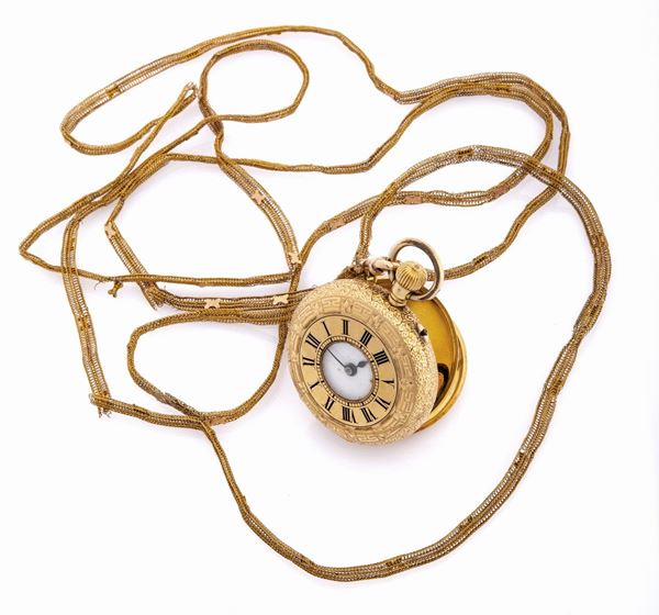 OROLOGIO DA TASCHINO CON CATENA ORO