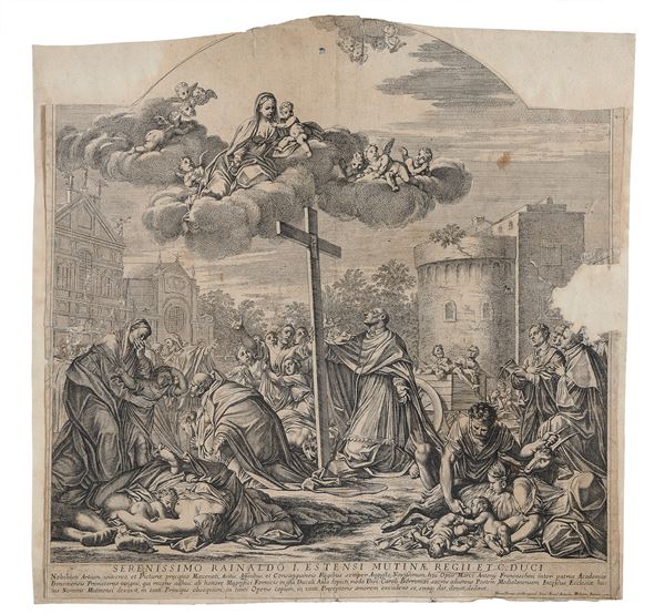 INCISIONE RINALDO I ESTENSE, DATATA 1700