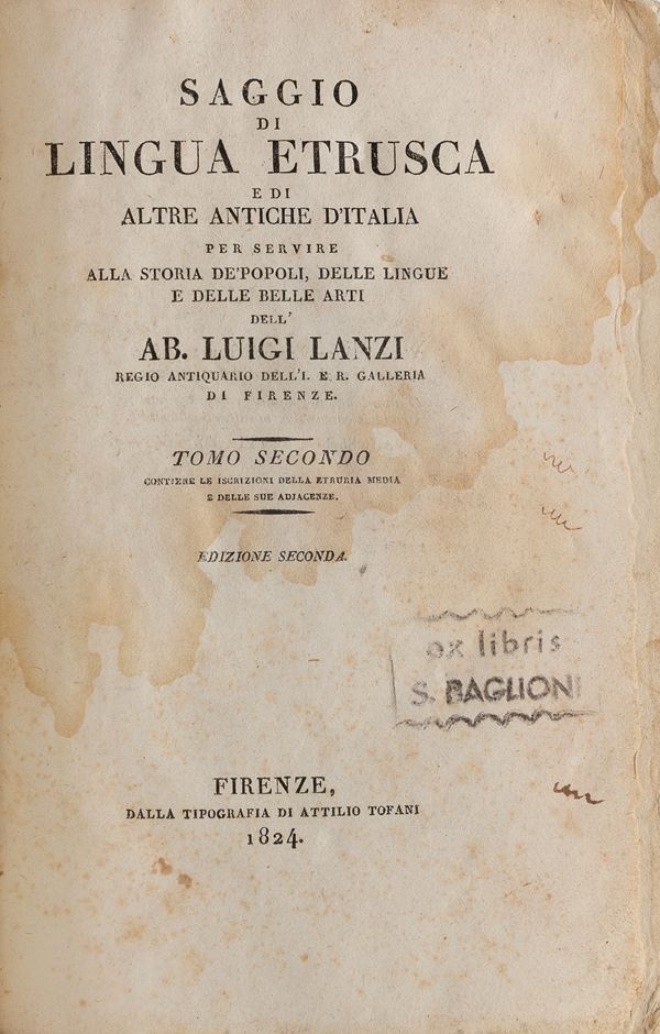 UN VOLUME LINGUA ETRUSCA