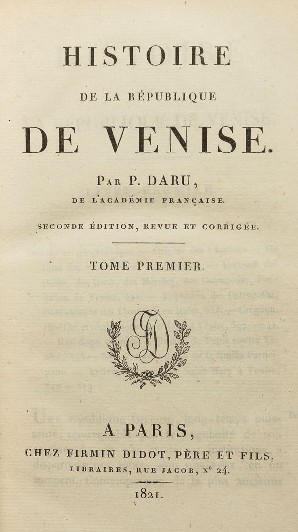 OTTO VOLUMI STORIA DI VENEZIA EDIZIONE FRANCESE