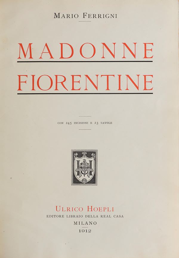 UN VOLUME MADONNE FIORENTINE