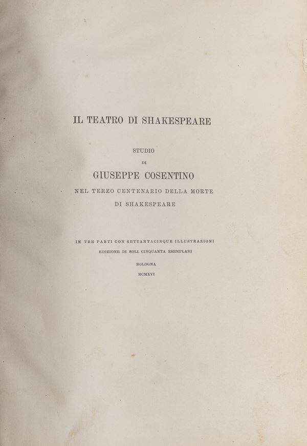 VOLUME IL TEATRO DI SHAKESPEARE